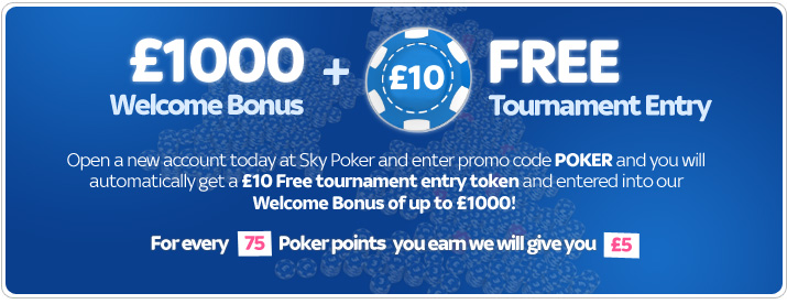 sky poker.com £10 free